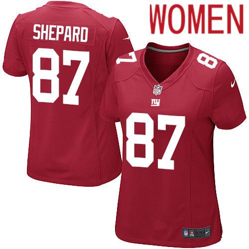 Women New York Giants #87 Sterling Shepard Nike Red Game NFL Jersey
